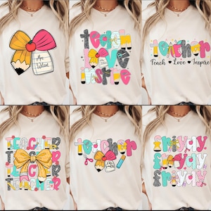 Teacher Boho Floral Shirt Design, Floral Teacher Png, Teacher Inspired Png, Teacher Png, Teacher Appreciation Png, Teacher Wildflowers Png