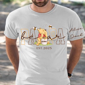 Urso Pai Personalizado PNG, Pai com Nome da Criança na Manga PNG, Camisa de Papai Personalizada PNG, Presente de Dia dos Pais, Dia dos Pais PNG, O Melhor Pai de Todos os Tempos