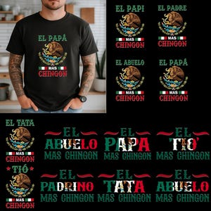 El Abuelo Más Chingón Design Png Bundle, Personalized Spanish Dad Png, Eres Mi Heroe Png, Papa Mexicano Png, Dia Del Padre, Father's Day Png
