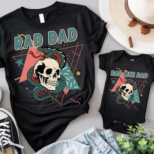 Rad Dad Png-bundel, Rad Like Dad Png, Funny Skeleton Dad Png, Dad And Kid Matching Shirt Png, Vaderdag Png, Cadeaus voor papa, Digitaal bestand