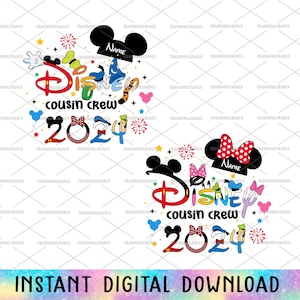 Pacote Custom Cousin Crew 2024 Png, Mouse And Friends Cousin Kids Png, Family Trip 2024 Png, Family Vacation Png,Modo Férias, Magical Kingdom