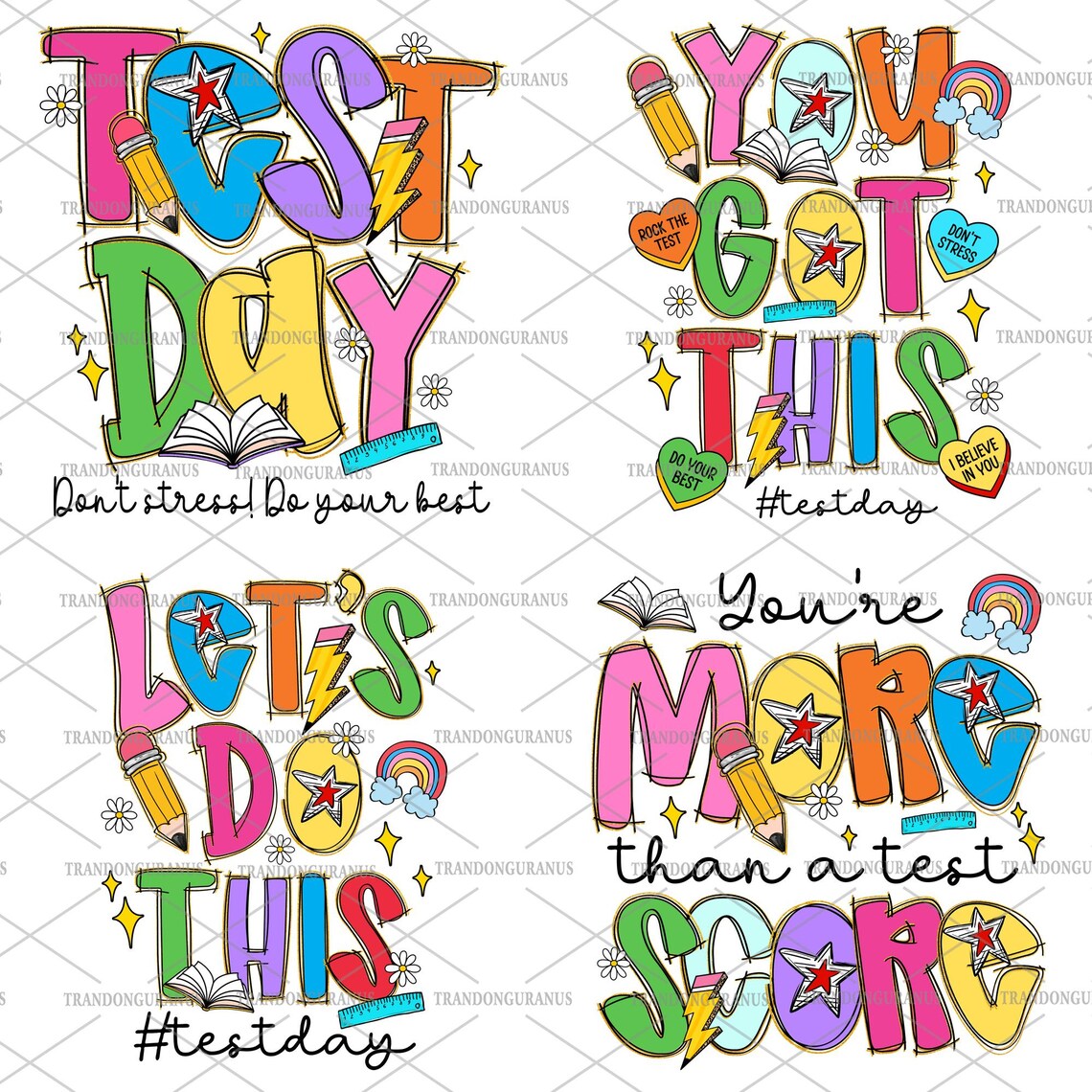 Test Day Png Bundle, You're More Than A Test Score Png,let's Do This ...