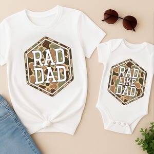 Retro Camo Dad Png, Rad Dad und Rad Like Dad Png-Bundle, Vater und Kind Matching, Vatertag, Geschenk für Vater, Vatertag, Geschenk für Papa