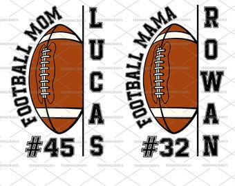 Bundle Custom Name And Number Football Mama Svg, Football Mom Svg, Football Game day, Sports Mom Png, Happy Mother's Day,Cut File For Cricut