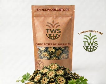 Rodajas de melón amargo deshidratado – Té de hierbas Karela orgánico, suplemento natural para el bienestar