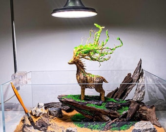 Reindeer Aquarium,Christmas decor, Aquascape,Legendary reindeer Decor,Aquarium Decor, Shrimp,Fish Tank decor, Shrimp Tank Decor