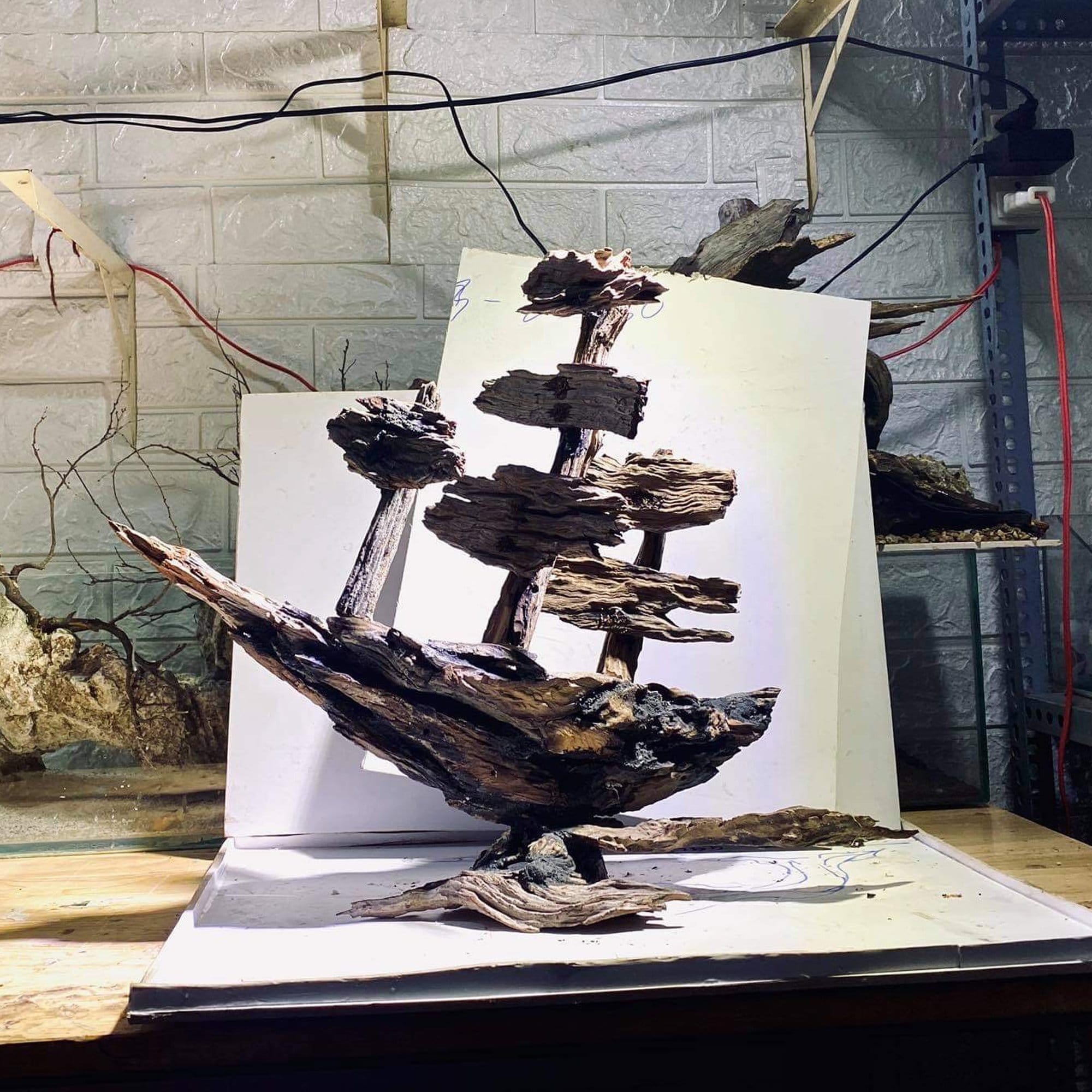 Large shipwreck aquarium decorations hotsell