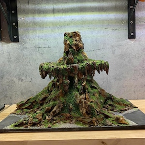 Volcano Aquascape, Custom Size, House for Fish and Shrimp,Fish Tank decor, Shrimp Tank Decor