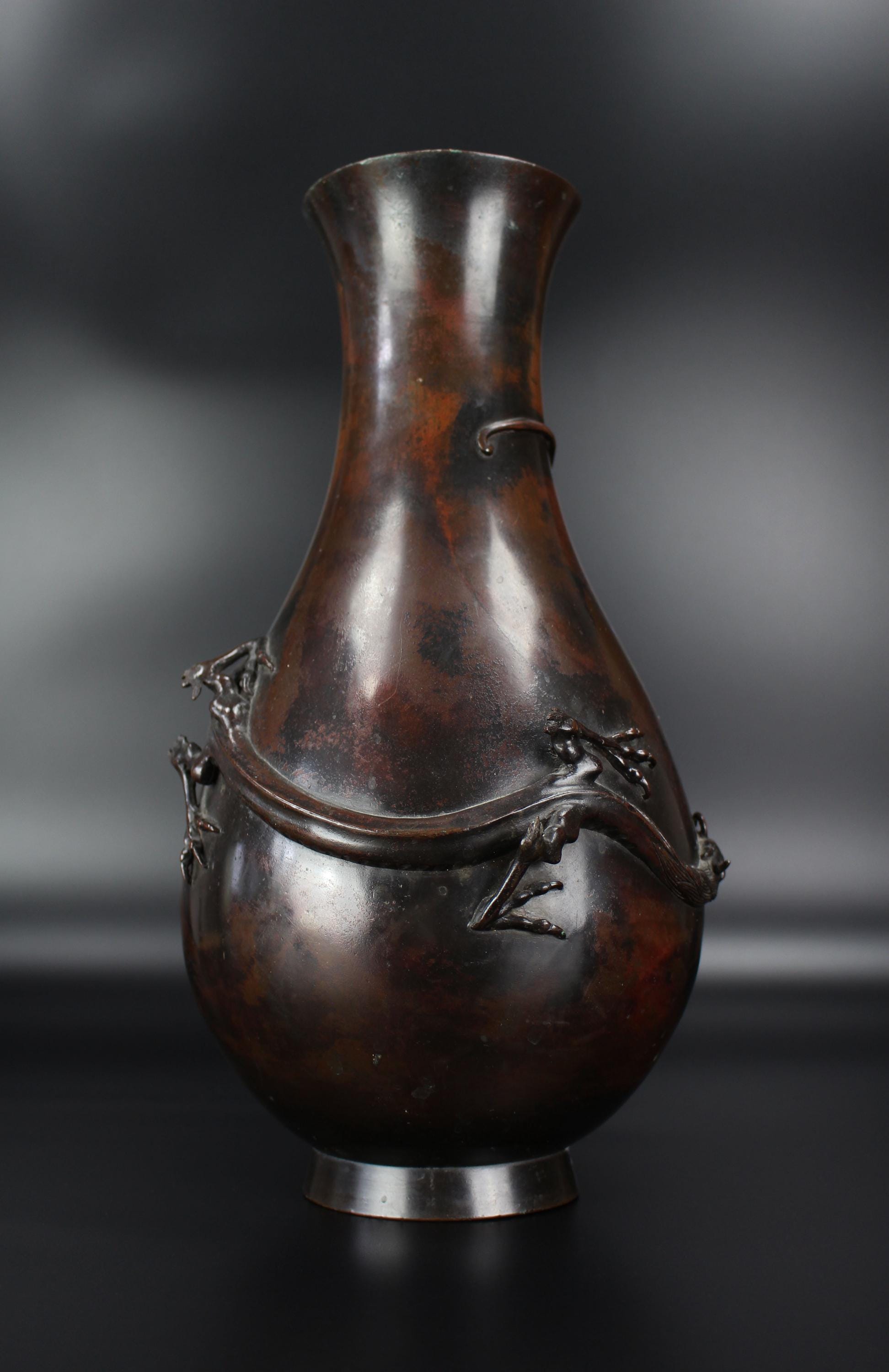 アンティーク　明治時代　花瓶　龍 アンティーク 明治時代 花瓶 龍