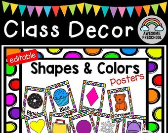 Editable Shapes and Color Posters