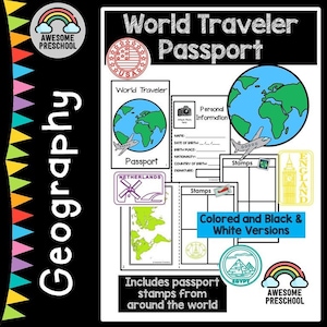World Traveler Student Passport - Stamps Included