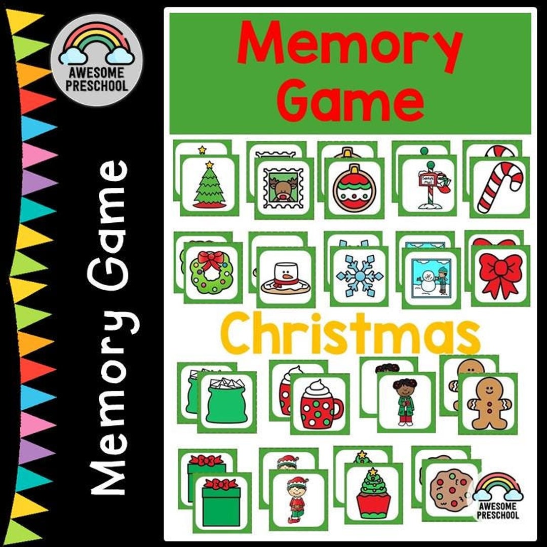 Christmas Memory Game | Printable Matching Cards for Kids | Fun Holiday ...