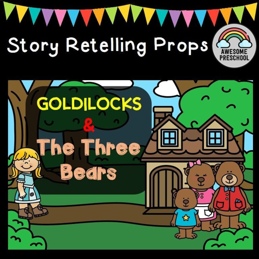 Goldilocks and the Three Bears. Retelling Story, Props and Sequencing Activity - Etsy goldilocks-and-the-three-bears-retelling-story-props-and-sequencing-activity-etsy