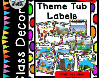Thematic/ Studies Labels to Organize Classroom.