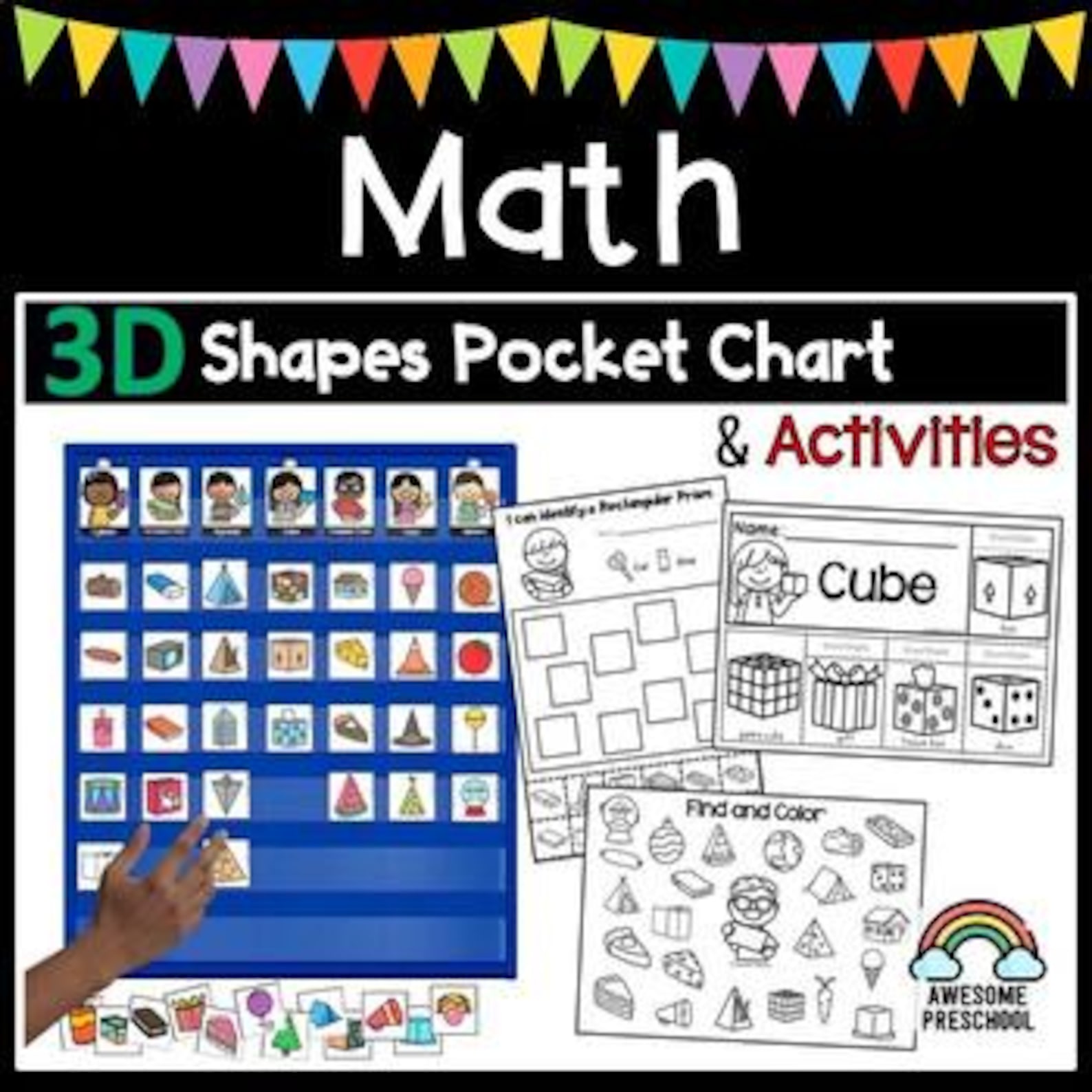 3D Shapes Sorting Activity | Hands-on Math Centers for Early Years - Etsy