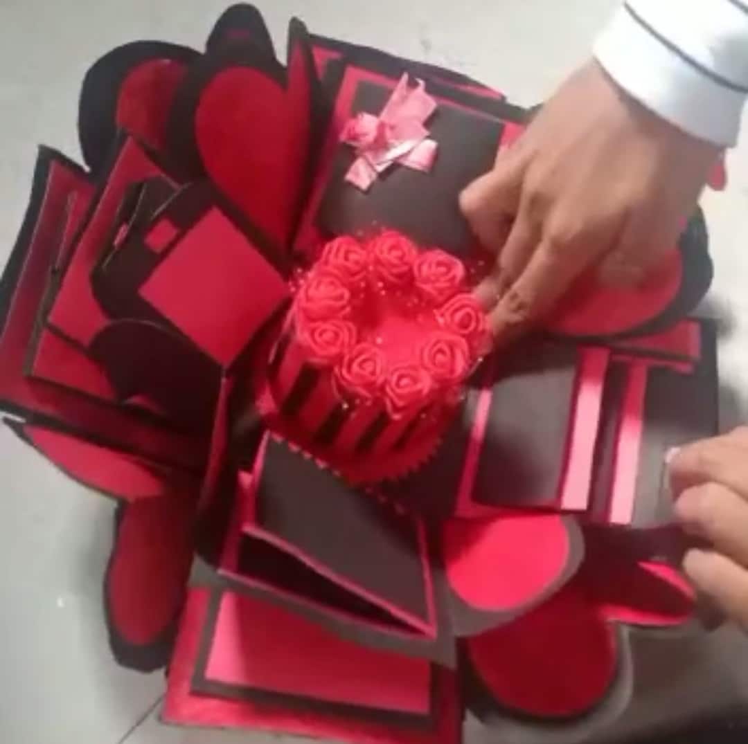 Handmade and Hand Craft Paper Explosion Box for Birthday Etsy
