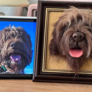 3D Wool Felt Pet Portrait | CUSTOM Wool Pet Portrait | Wool Dog / Cat Memorial Frame | Pet Lover Gift | Pet Loss Gift