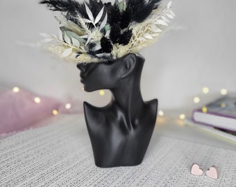 Vase für Trockenblumen / Stiftehalter / Vase für Pinsel / kunstvolle Frauenfigur