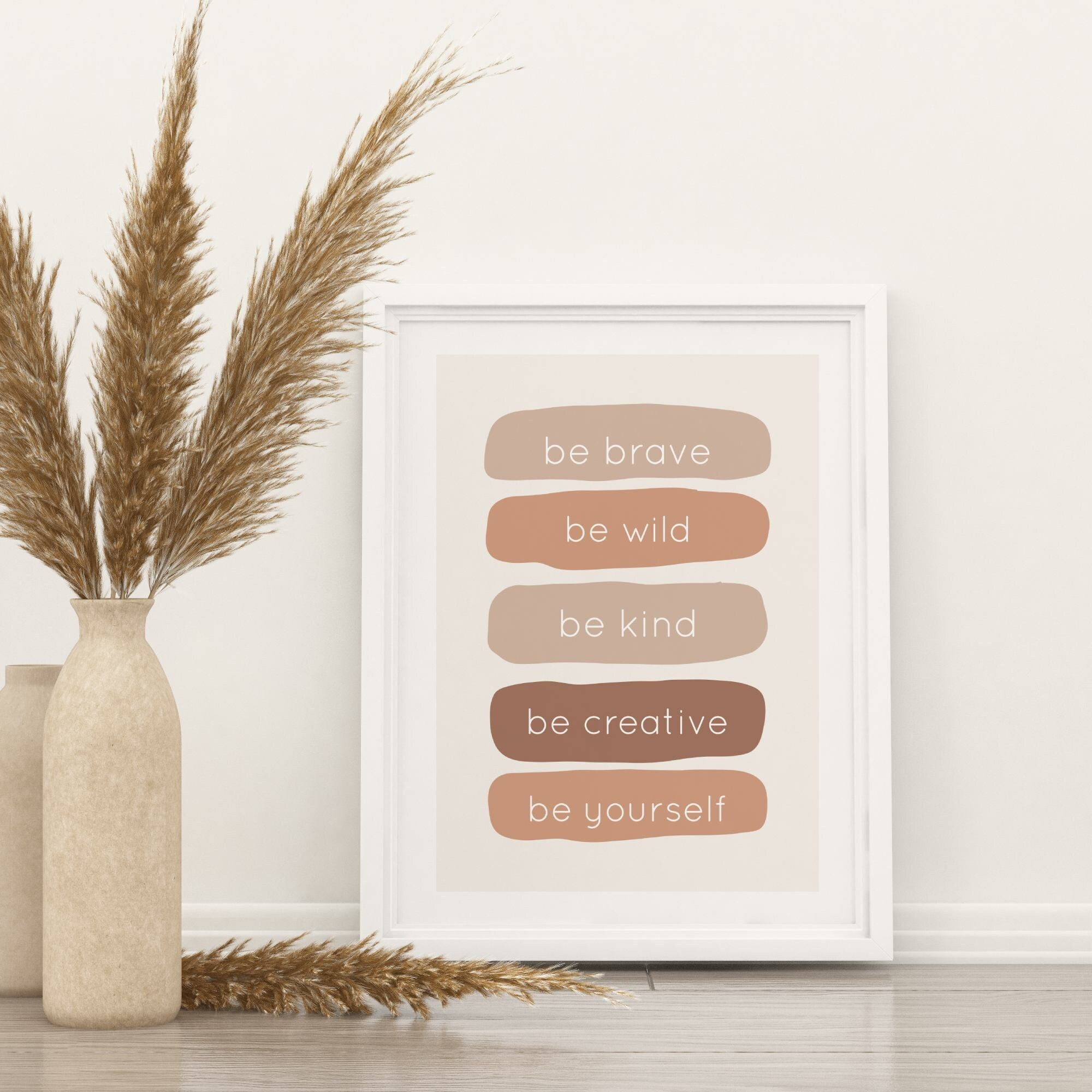 Poster Boho Motivation, Poster Be, Wild, Kind, Motivational Words, Boho ...
