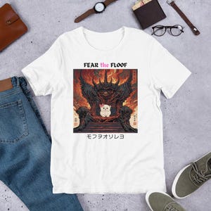 Fear The Floof T-Shirt, Kawaii Cat Demon, Anime Goth Graphic Tee