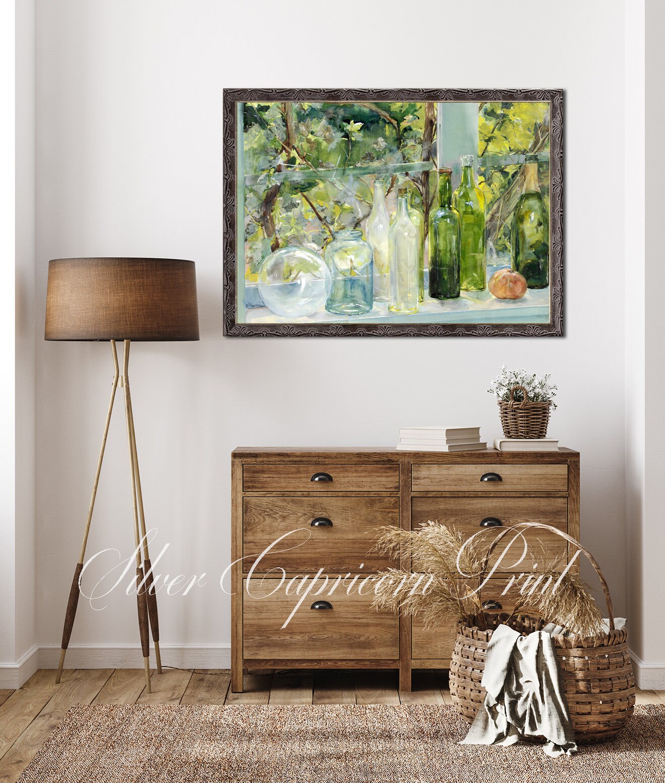 Vintage Printable Still Life Painting Kitchen Blue Green Vintage Decor ...