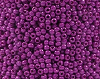 12/0 Dark purple glass seed bead, 15 gram bag