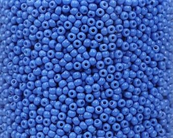 12/0 Blue glass seed bead, 15 gram bag