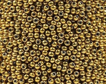 12/0 Gold glass seed bead, 15 gram bag