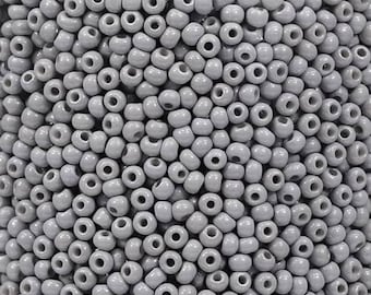 12/0 Gray glass seed bead, 15 gram bag