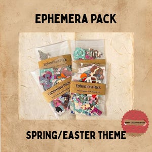 Whimsical Easter Spring Ephemera Pack Garden Magic Bunny Egg Die-Cut Set – 50+ Piece Assortment