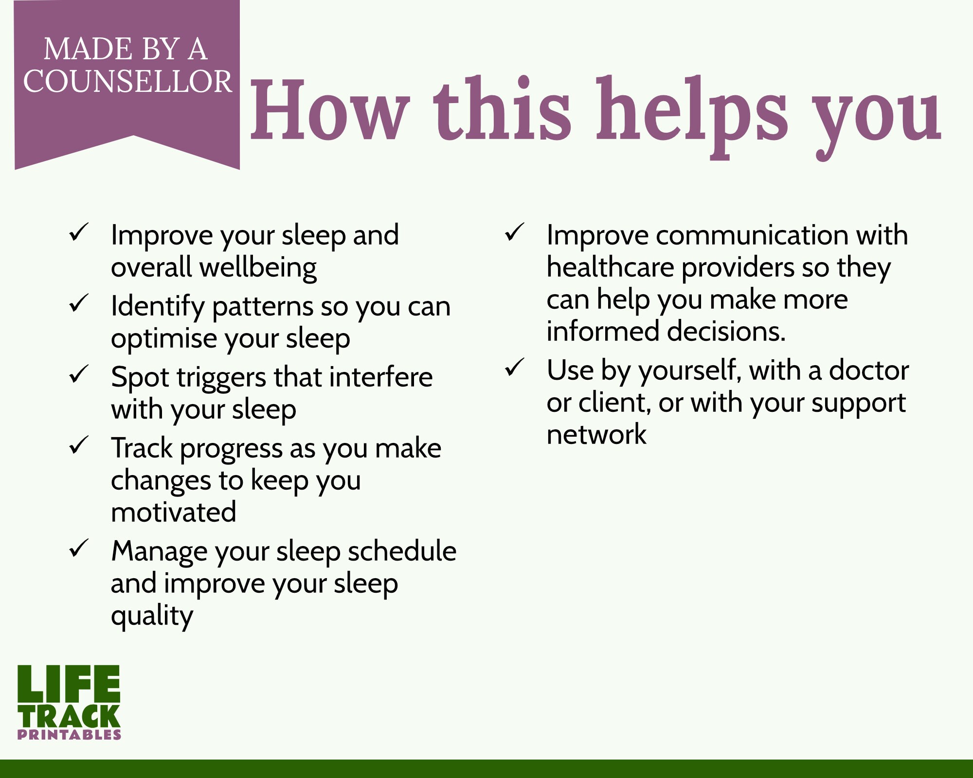 Printable Sleep Routine Workbook and Tracker PDF Instant Digital ...