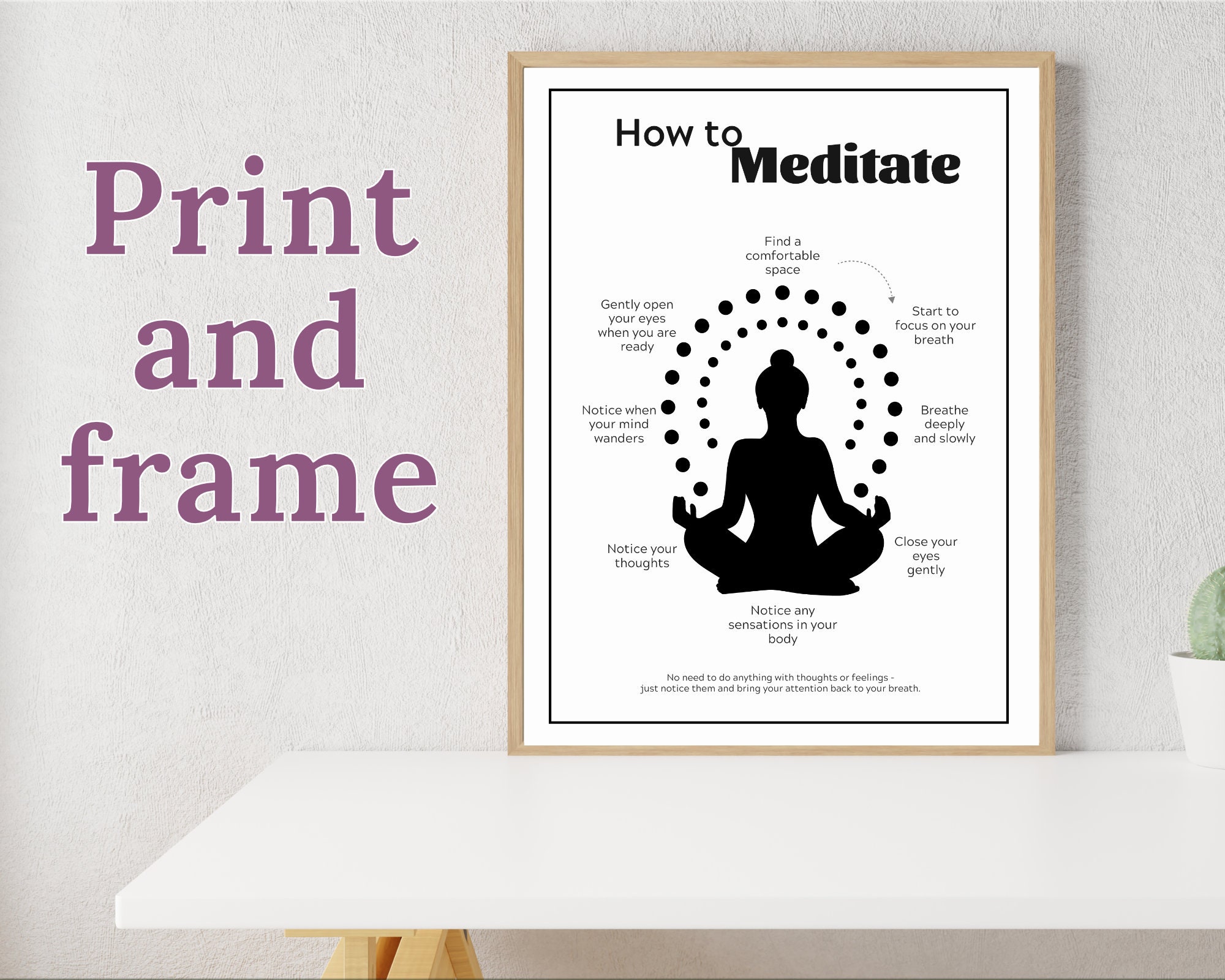 Printable How to Meditate Poster PDF Instant Digital - Etsy