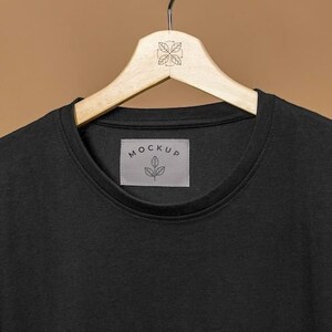 Black Tee Mockup Personalized YOUR LOGO ready to download