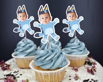 Blues Clues Inspired Cupcake Toppers, Printable Cupcake Toppers, Blues Clues Party Decor, Printable Blues Clues Cupcake Topper Set