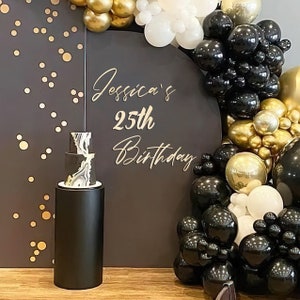 Alles Gute zum Geburtstag Aufkleber - Alles Gute zum Geburtstag Party Hintergrund - Alles Gute zum Geburtstag für Ballonbogen - Personalisierte Geburtstagsdekoration - Namen Aufkleber
