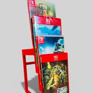 Switch und Switch 2 Games Stand / Spielehalter / Display Ständer- 3D gedruckt für bis zu 4 Cartridge / oder Steelbook Module GDX#011