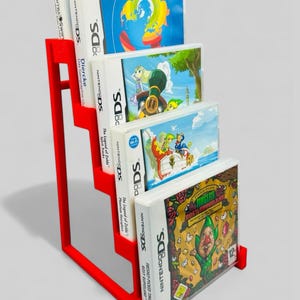 DS Box Cover Stand / Display Stand - 3D printed / Game holder suitable for 5 DS Game Covers / Modules GDX#002