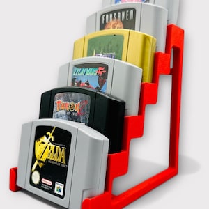 N64 スタンド / ディスプレイ スタンド - 6 カートリッジ / モジュール用に 3D プリント #GD-No-019