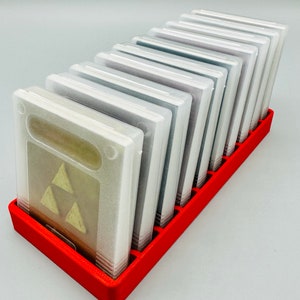 Gameboy/ Color/ Advance Display-Stand/ Ständer- 3D gedruckt für 10 Games mit Hülle  #GD-Nr.011