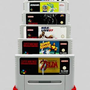 SNES Stand / Display Stand - 3D printed for 6 cartridges / modules #GD-Nr-028