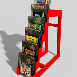 Expositor para Gameboy/Color/Advance (impreso en 3D) para 6 juegos/módulos de Nintendo GDX#003