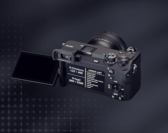 Sony A6700 Camera // Cheat Sheet Check List Sticker