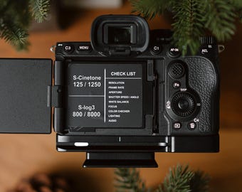 Sony A7V Camera // Cheat Sheet Check List Sticker