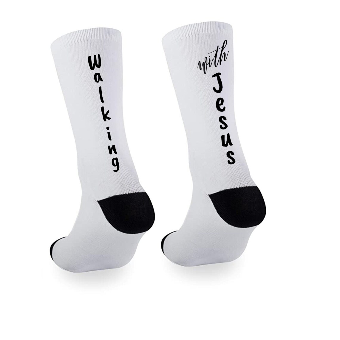 Walking With Jesus Socks Christian Gift Unisex Religious Catholic ...