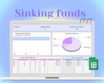Sinking funds spreadsheet savings tracker monthly budget savings personal finances savings sinking funds dashboard