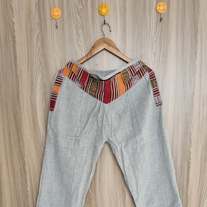 Eco Friendly Cotton Lightweight Summer Trousers, Women&#39;s Harem Pants, Fair Trade Cotton Yoga Trousers, Holiday Hippy Pants
