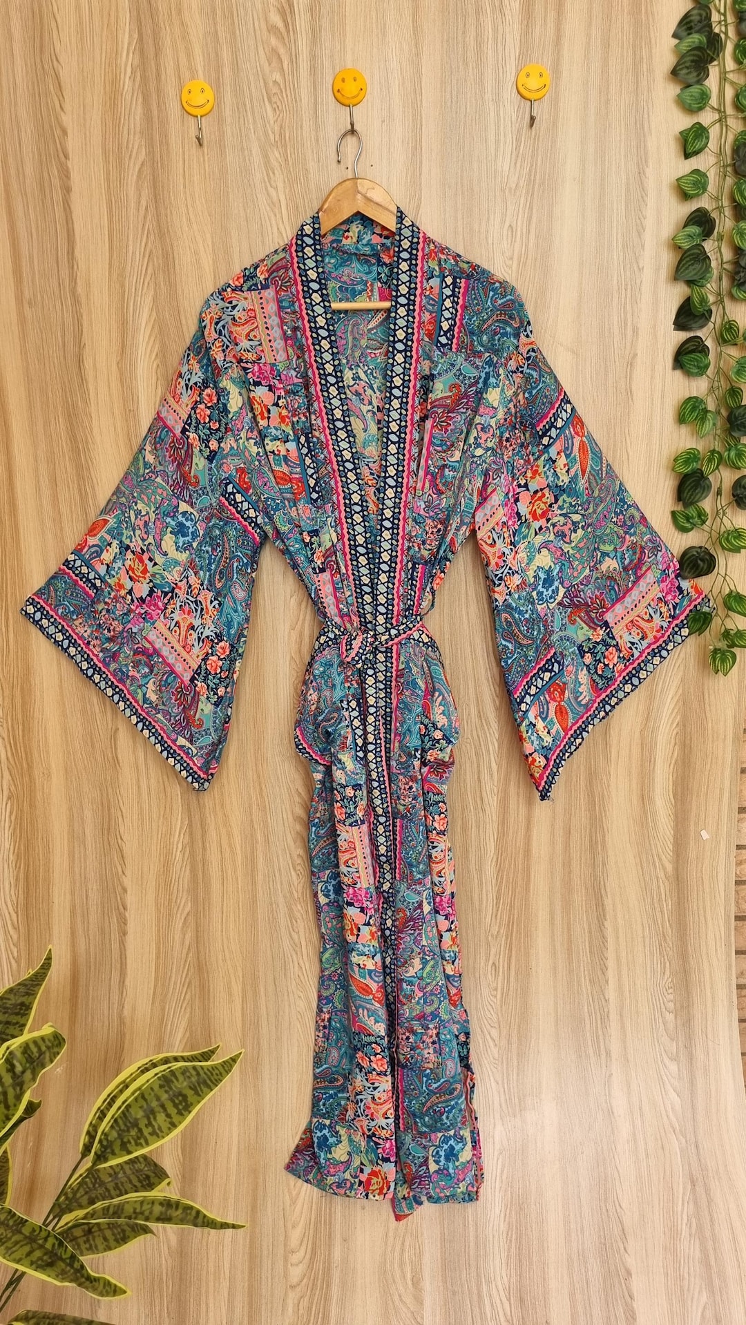 Sari Robe New Silk Kimono Robe, Bell Sleeve Sari Robe, Indian Lounge Wear - Etsy