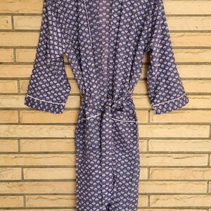 Cotton kimono robe, block print robes for women, Dressing gown, plus sized robes, Cotton Kimono, Beach Cover Up, Lounge Wear, Casual wear
