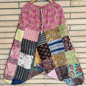 Handmade ,Alibaba, patchworks ,Cotton, Harem Pants, Unisex Harem, Trousers, ,Pants ,with Pockets, Yoga Pants,  Men Women Pants Hippiestyle