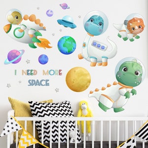 Cartoon animals, Dinosaur Planet wall stickers, living room rooms, decorative wall stickers, self-adhesive wall stickers